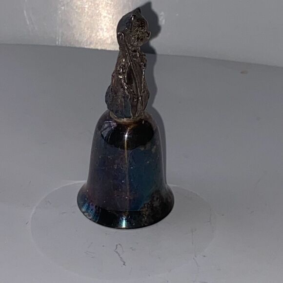 New England Collectors Hey Diddle Diddle Cat and the Fiddle Silver Plate Bell - Picture 6 of 9